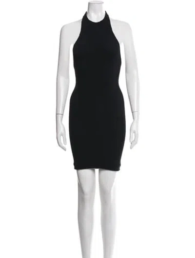 Pre-owned Hunza G Nylon Mini Dress In Black