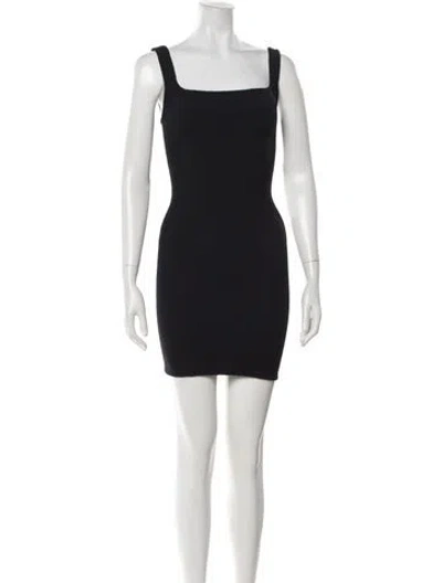Pre-owned Hunza G Nylon Mini Dress In Black