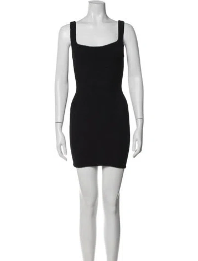 Pre-owned Hunza G Nylon Mini Dress In Black