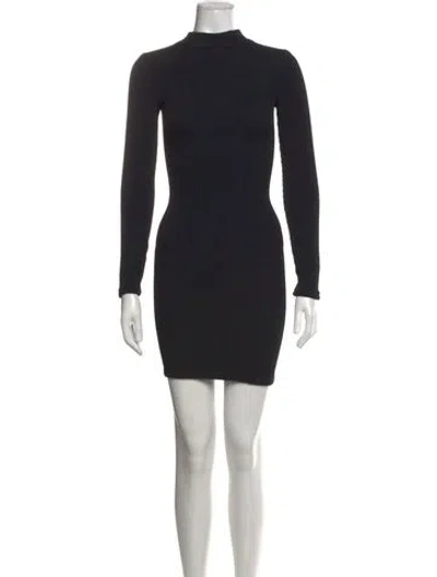 Pre-owned Hunza G Nylon Mini Dress In Black
