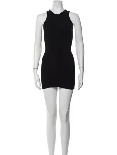 Pre-owned Hunza G Nylon Mini Dress In Black