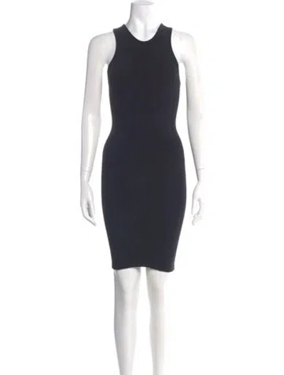Pre-owned Hunza G Nylon Mini Dress In Blue