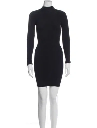 Pre-owned Hunza G Nylon Mini Dress In Blue