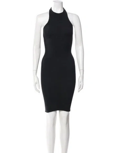 Pre-owned Hunza G Nylon Mini Dress In Blue