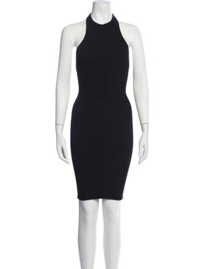 Pre-owned Hunza G Nylon Mini Dress In Blue