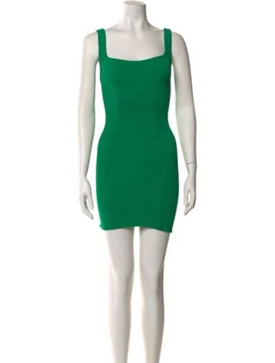 Pre-owned Hunza G Nylon Mini Dress In Green