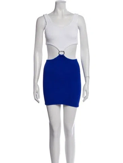 Pre-owned Hunza G Nylon Mini Dress In Multi
