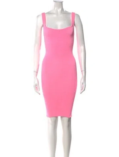 Pre-owned Hunza G Nylon Mini Dress In Pink