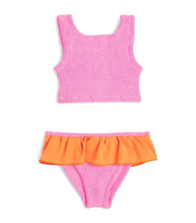 Hunza G Kids' Olive Bikini In Pink