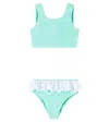 Hunza G Olive Ruffled Bikini In Green