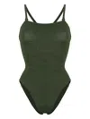 Hunza G Coverage Pamela Swimsuit In Green