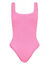 Hunza G One-piece Swimsuit With Ruffles In Multicolor