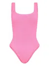 Hunza G One-piece Swimsuit With Ruffles In Multicolor