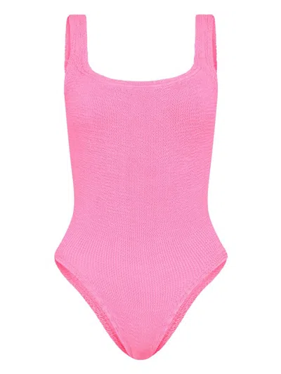 HUNZA G ONE-PIECE SWIMSUIT WITH RUFFLES