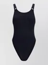 Hunza G One-piece Swimsuit With Tortoiseshell Ring Detailing In Black