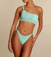 Hunza G One Shoulder Bikini Set In Light Blue In Blue