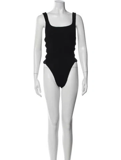 Pre-owned Hunza G One-piece In Black