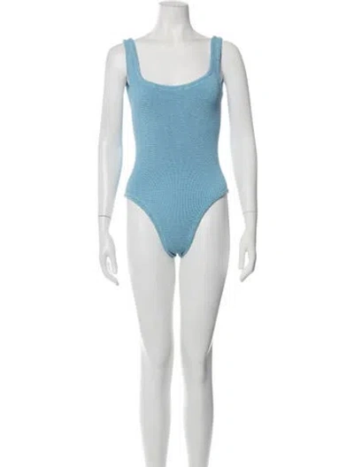 Pre-owned Hunza G One-piece In Blue