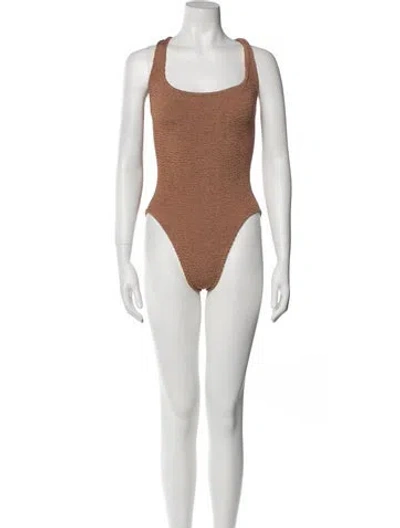 Pre-owned Hunza G One-piece In Neutral