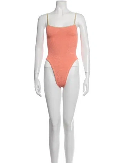 Pre-owned Hunza G One-piece In Orange