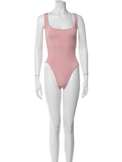Pre-owned Hunza G One-piece In Pink