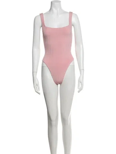 Pre-owned Hunza G One-piece In Pink