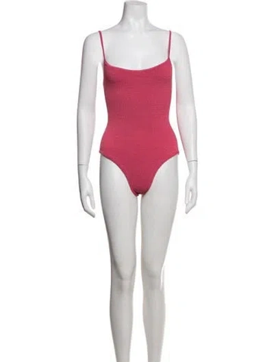 Pre-owned Hunza G One-piece In Pink