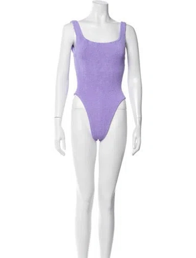 Pre-owned Hunza G One-piece In Purple