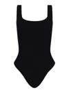 Hunza G Square Neck One-piece Swimsuit With Deep U-back In Black