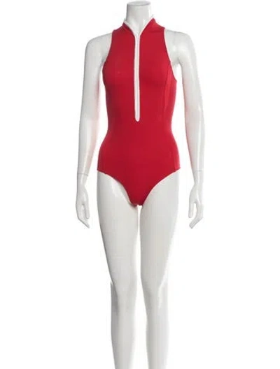 Pre-owned Hunza G One-piece W/ Tags In Red