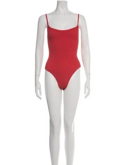 Pre-owned Hunza G One-piece W/ Tags In Red