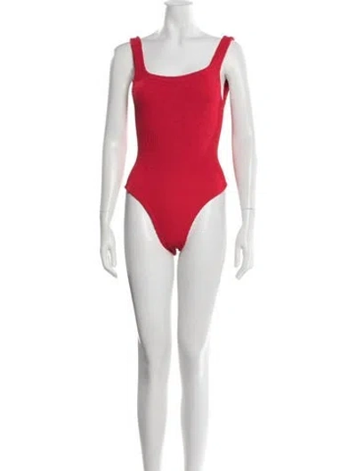 Pre-owned Hunza G One-piece W/ Tags In Red