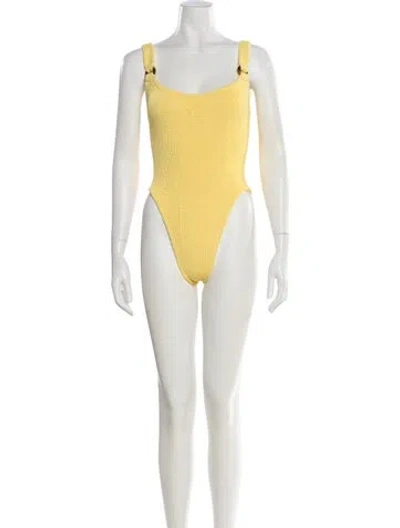 Pre-owned Hunza G One-piece In Yellow