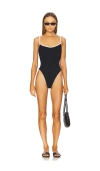 Hunza G Pamela Contrast One Piece In Black & White