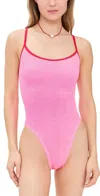 Hunza G Pamela Contrast One-piece In Pink
