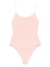 Hunza G Pamela Contrast Swim One Piece In Pink