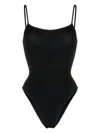Hunza G Pamela Seersucker Swimsuit In Black