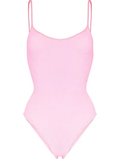 Hunza G Petra One-piece Swims In Pink