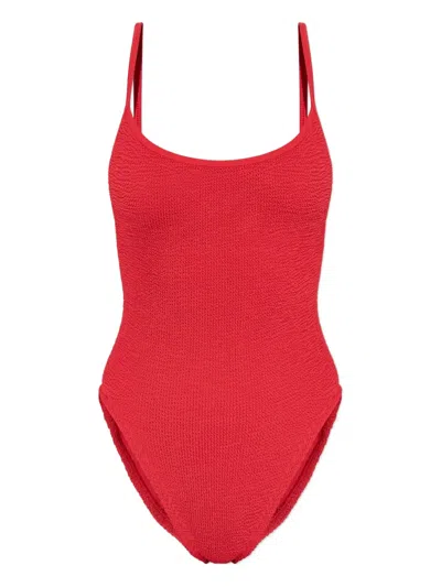HUNZA G PAMELA CRINKLE-TEXTURE SWIMSUIT