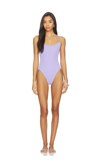 Hunza G Pamela One Piece Swimsuit In Purple