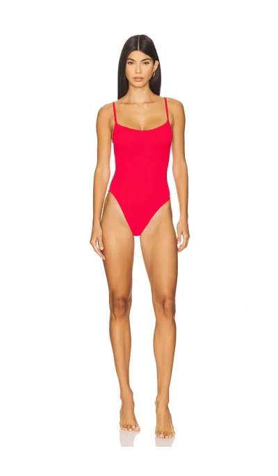 Hunza G Pamela One Piece Swimsuit In Red