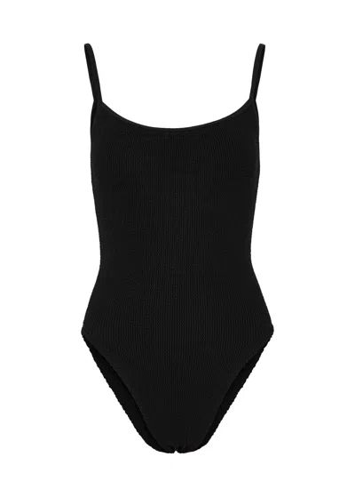 Hunza G Pamela Seersucker Swimsuit, Swimsuit, Black
