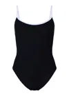 Hunza G Pamela Swim Contrast Black/white In Black