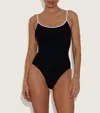 Hunza G Pamela Contrast One Piece In Black/white