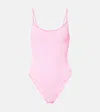 Hunza G Pamela Swimsuit In Bubblegum/red