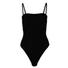 Hunza G Pamela Swimsuit In Black | Stretchy One Size Fit Lycra Swimwear | Body Shaping One-piece With Scoope In Black