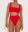 Shop Hunza G Patricia Bikini In Red