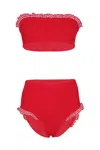 Hunza G Peggy Bikini Red Gingham In Red