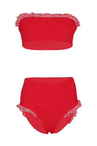 Hunza G Peggy Bikini Red Gingham