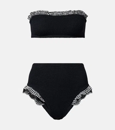 HUNZA G PEGGY RUFFLED BIKINI